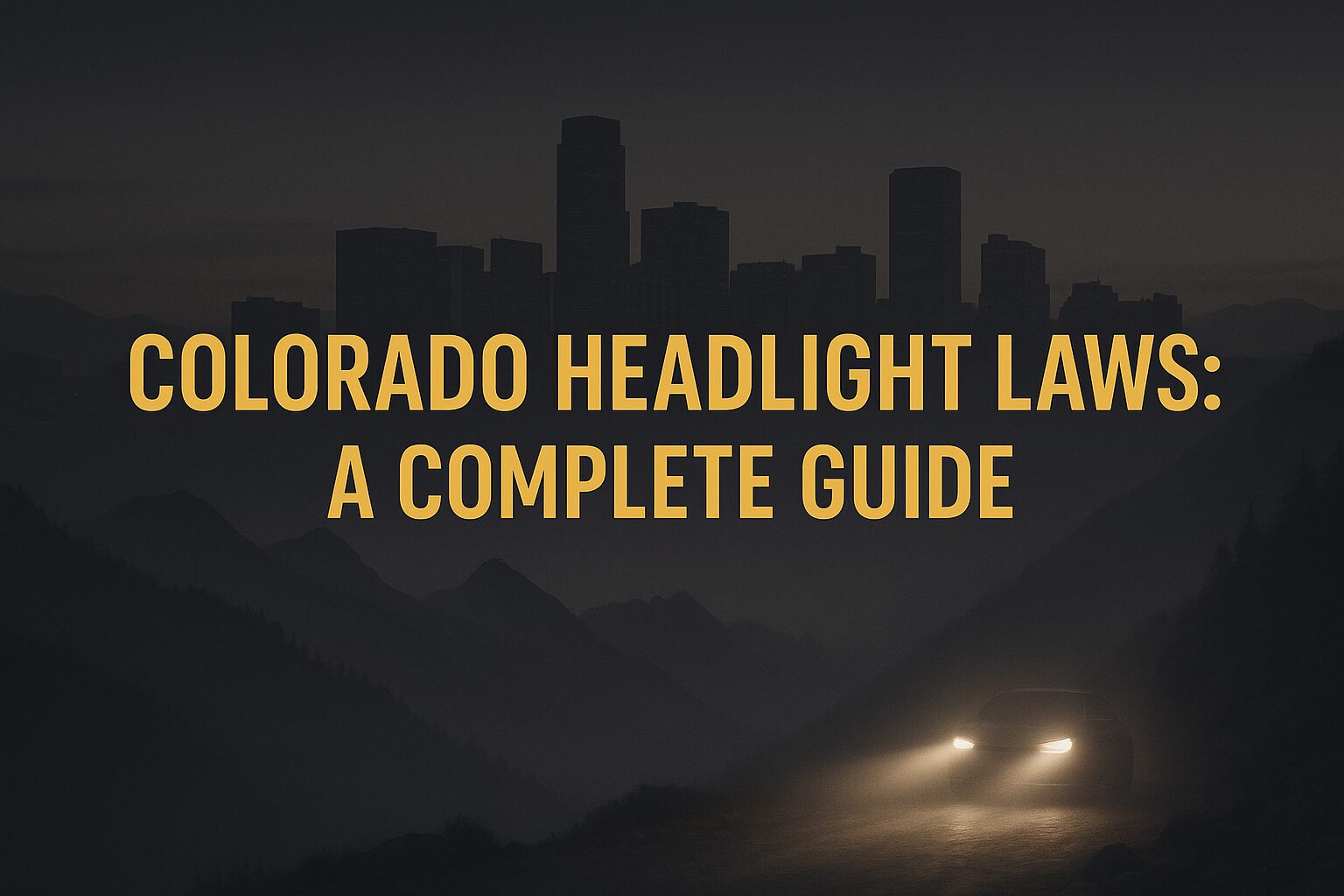 Colorado headlight laws