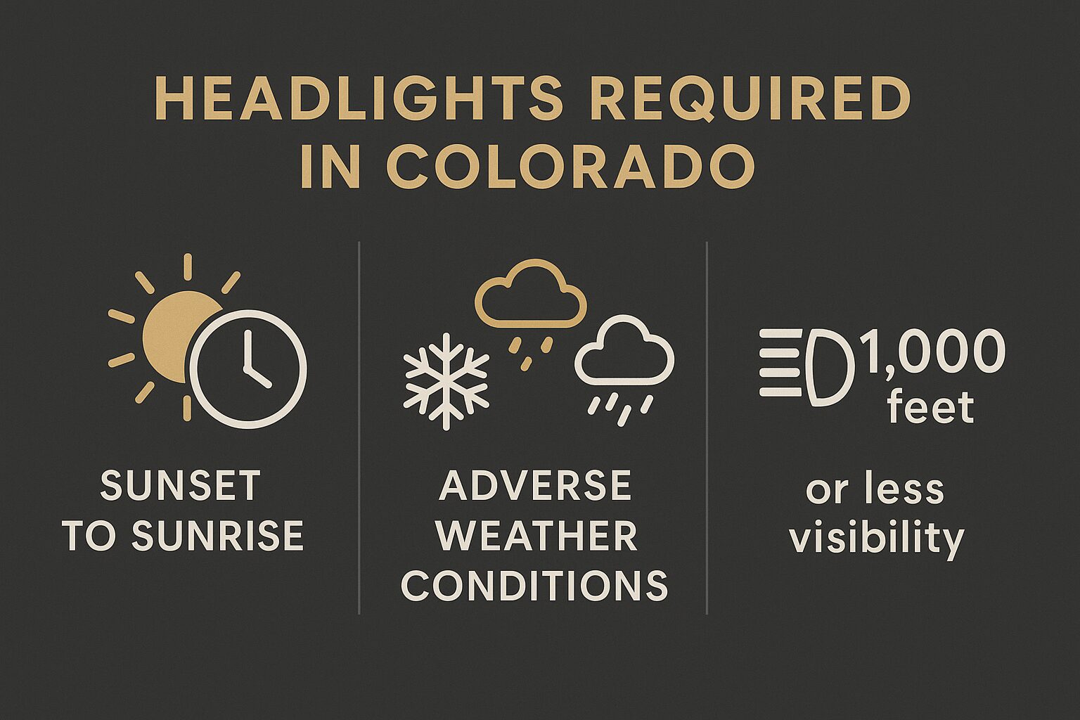 Headlights required in colorado